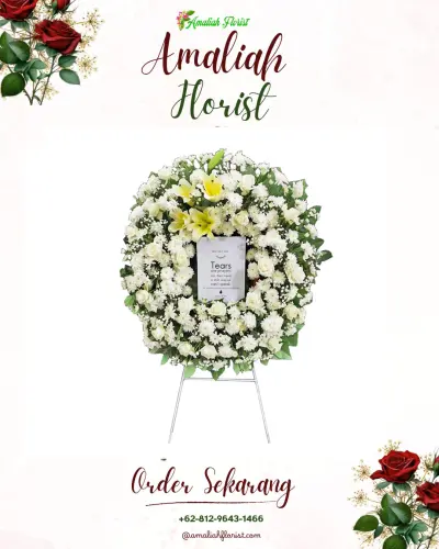 Krans Bunga Duka Cita di Tani Aman